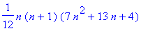 1/12*n*(n+1)*(7*n^2+13*n+4)