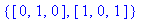 {VECTOR([0, 1, 0]), VECTOR([1, 0, 1])}