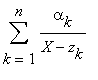 sum(alpha[k]/(X-z[k]),k = 1 .. n)
