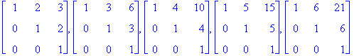 matrix([[1, 2, 3], [0, 1, 2], [0, 0, 1]]), matrix([...