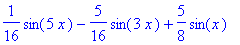 1/16*sin(5*x)-5/16*sin(3*x)+5/8*sin(x)
