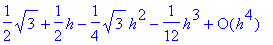 series(1/2*sqrt(3)+1/2*h+(-1/4*sqrt(3))*h^2-1/12*h^...