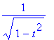 1/(sqrt(1-t^2))
