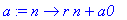 a := proc (n) options operator, arrow; r*n+a0 end p...