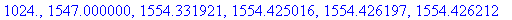 1024., 1547.000000, 1554.331921, 1554.425016, 1554....