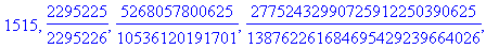 1515, 2295225/2295226, 5268057800625/10536120191701...