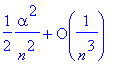 1/2*alpha^2/n^2+O(1/(n^3))