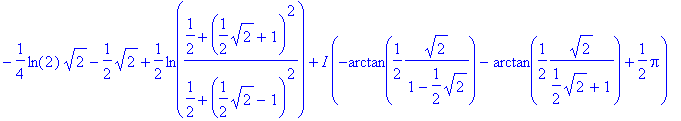 -1/4*ln(2)*sqrt(2)-1/2*sqrt(2)+1/2*ln((1/2+(1/2*sqr...