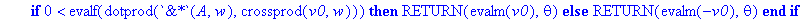 analyse_rotation := proc (A) local v0, theta, w; v0...