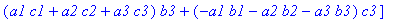 vector([(a1*c1+a2*c2+a3*c3)*b1+(-a1*b1-a2*b2-a3*b3)...