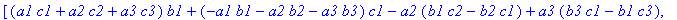 vector([(a1*c1+a2*c2+a3*c3)*b1+(-a1*b1-a2*b2-a3*b3)...