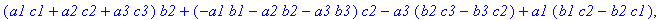 vector([(a1*c1+a2*c2+a3*c3)*b1+(-a1*b1-a2*b2-a3*b3)...