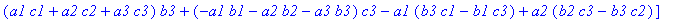 vector([(a1*c1+a2*c2+a3*c3)*b1+(-a1*b1-a2*b2-a3*b3)...
