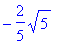 -2/5*sqrt(5)