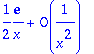 1/2*exp(1)/x+O(1/(x^2))