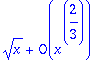 sqrt(x)+O(x^(2/3))