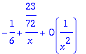-1/6+23/72/x+O(1/(x^2))