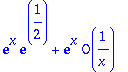 exp(x)*exp(1/2)+exp(x)*O(1/x)