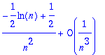 (-1/2*ln(n)+1/2)/n^2+O(1/(n^3))